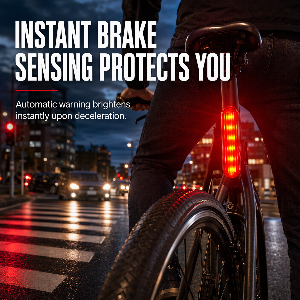 📢📢 50% RABATT🚴Intelligentes Fahrrad-Rücklicht mit Bremslicht-Sensor & Laser-Warnfunktion