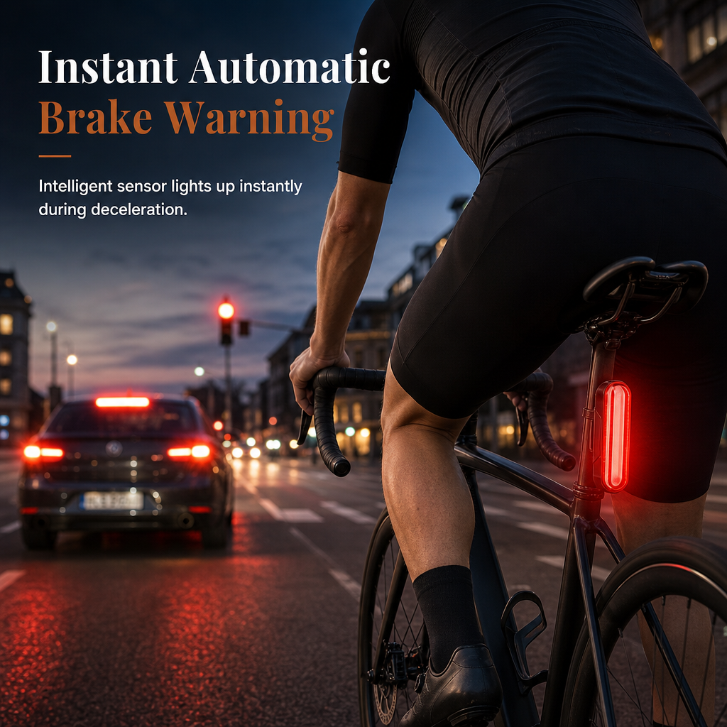 📢📢 50% RABATT🚴Intelligentes Fahrrad-Rücklicht mit Bremslicht-Sensor & Laser-Warnfunktion