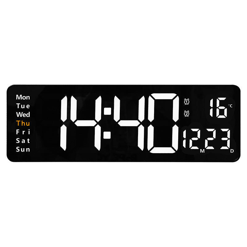 【⏰Limitiertes Angebot – 50 % Rabatt!】⚡40cm große Digitaluhr mit Temperatur, Datum, automatischer Sommerzeit, Nachtlicht und automatischem Helligkeitsdimmer